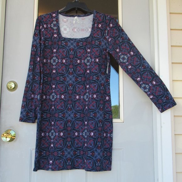 Relist 3/8❌ Mudd sueded flare boho print dress with stretch XL jr - Picture 9 of 15